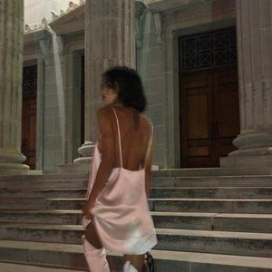 areyouami Zillah silk slip dress R2